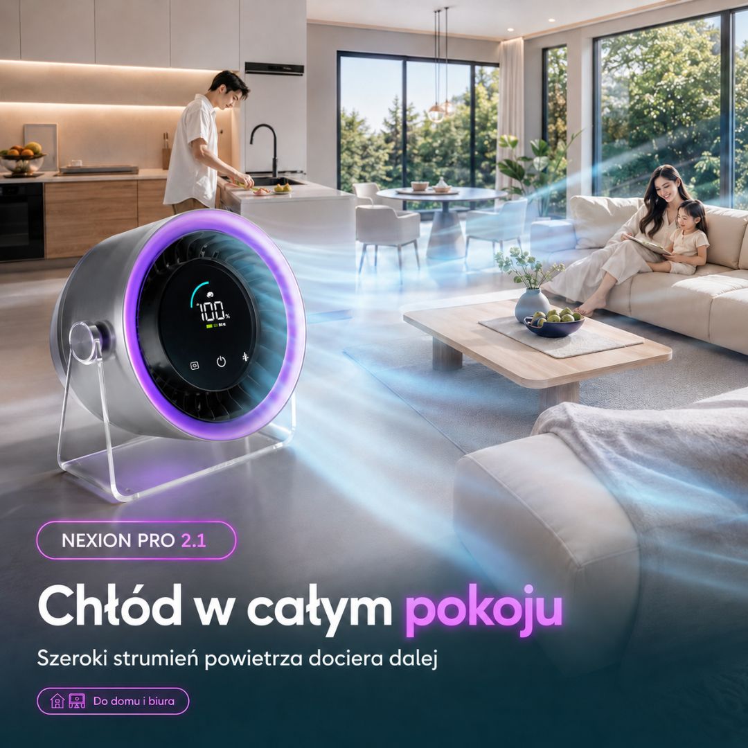 NEXION PRO 2.1 - Inteligentny wentylator biurkowy i ścienny